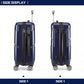 Kono 20 Inch Bandage Effect Hard Shell Suitcase - Navy