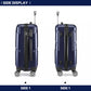 Kono 20 Inch Bandage Effect Hard Shell Suitcase - Navy