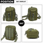 Kono Casual Small Canvas Cross Body Bag - Green