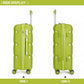 Kono 24 Inch Bright Hard Shell Pp Suitcase - Classic Collection - Green