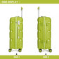 Kono Bright Hard Shell PP Suitcase 3 Pieces Set - Classic Collection - Green