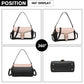 Miss Lulu Tri Colour Shoulder Handbag - Black And Khaki