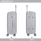 Kono Multi Texture Hard Shell PP Suitcase 3 Pieces Set - Classic Collection - Grey