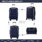 Kono 20/24/28” Hard Shell PP Suitcase Set - Navy