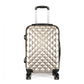 Kono Multifaceted Diamond Pattern Hard Shell 20 Inch Suitcase - Gold