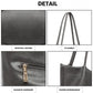 Miss Lulu Large Bucket Shoulder Bag - Dark Grey