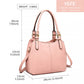 Miss Lulu Multi Compartment Shoulder Bag - Pink