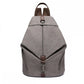 Kono Fashion Anti-Theft Canvas Backpack - Grey
