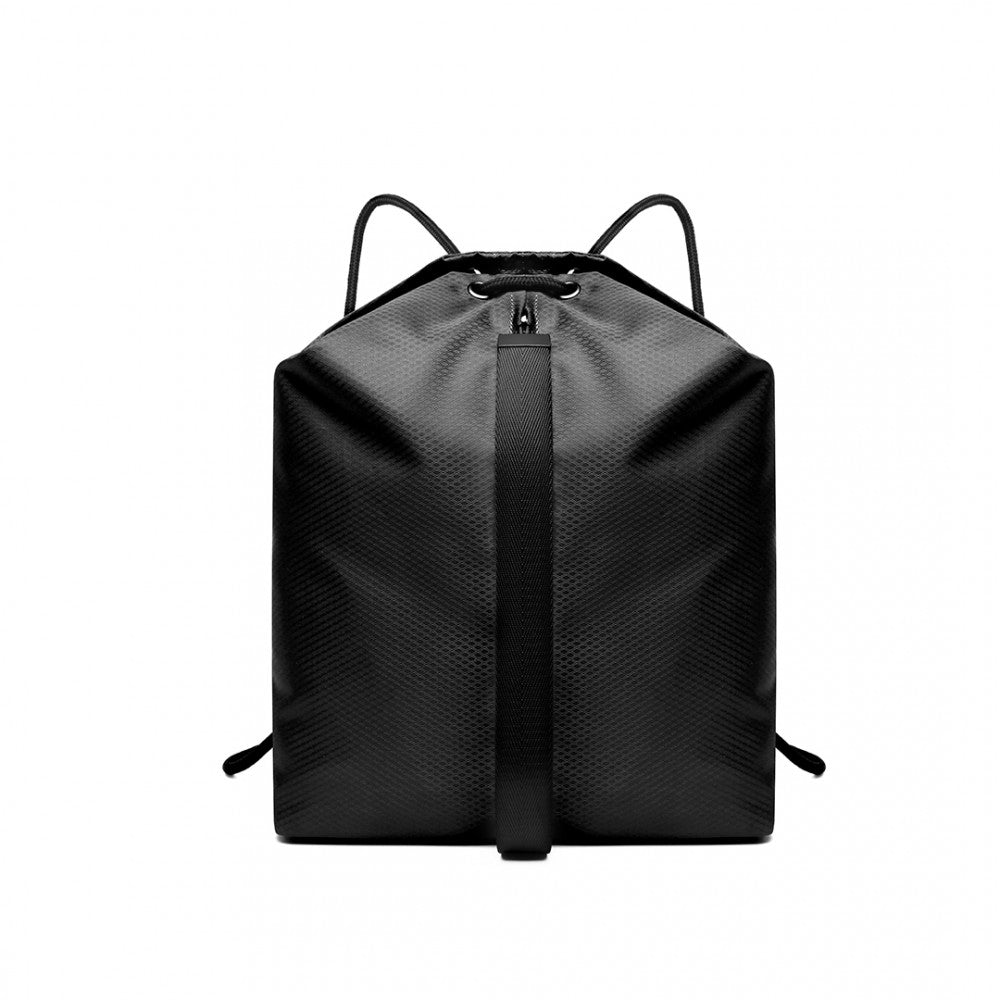 Kono Multi Access Drawstring Backpack - Black