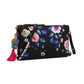 Miss Lulu Canvas With Pompom Pendant Handbag Shoulder Bag - Navy