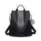 Miss Lulu Two Way Backpack Shoulder Bag With Pom Pom Pendant - Black