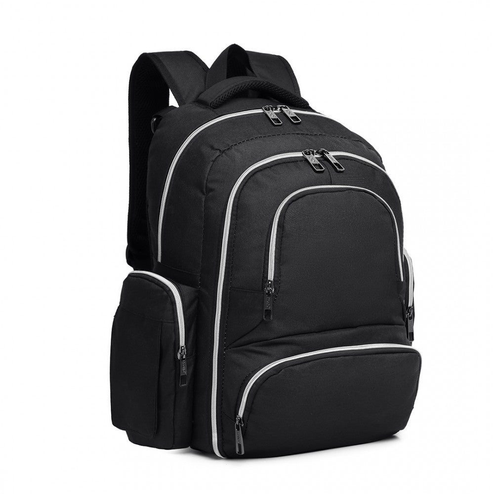 Kono Large Capacity Multi Function Baby Diaper Backpack Black