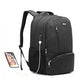 Kono Multi Compartment Backpack With USB Connectivity - Black