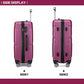 Kono 24 Inch Bandage Effect Hard Shell Suitcase - Purple