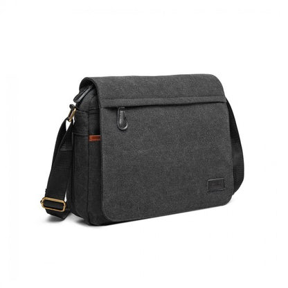 Kono Classic Expanding Messenger Bag - Black
