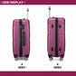 Kono 20 Inch Bandage Effect Hard Shell Suitcase - Purple