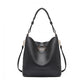 Lulu 2 Piece Bucket Tote Bag Set - Black