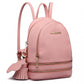 Miss Lulu Leather Look Small Fashion Backpack