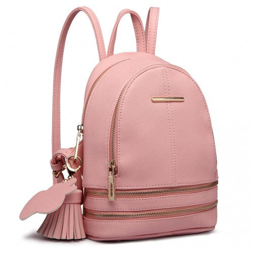 Miss Lulu Leather Look Small Fashion Backpack
