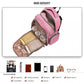 Kono Large Capacity Multi Function Baby Diaper Backpack Polka Dot Pink