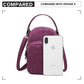 Kono Compact Multi Compartment Cross Body Bag - Purple