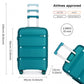 Kono 20 Inch Cabin Size Bright Hard Shell PpPSuitcase - Classic Collection - Blue/Green