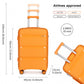 Kono 20 Inch Bright Hard Shell PP Suitcase - Classic Collection - Orange