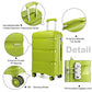 Kono 24 Inch Bright Hard Shell Pp Suitcase - Classic Collection - Green