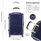 Kono 20 Inch Bandage Effect Hard Shell Suitcase - Navy