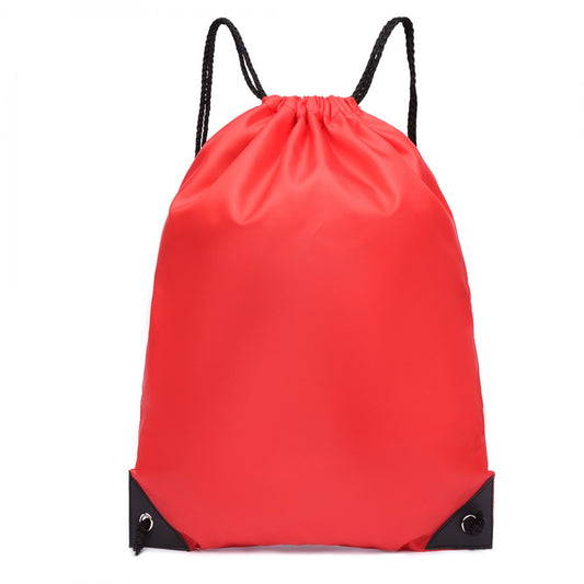 Kono Polyester Drawstring Backpack - Red