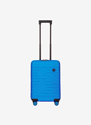 Bric's Suitcase Ulisse B|Y Collection, Hand Luggage Suitcase with 4 Wheels, Resistant and Ultralight, USB Port, Integrated TSA Lock, Dimensions 37x55x20, Electric Blue