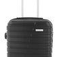 House Of Leather Cabin Size Suitcase Hard Shell Four Wheel Luggage Conney Black