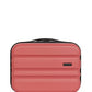 ANTLER - Vanity case - Clifton Luggage - Suitcase in Poppy - Toiletry Bag Secure - Suitcase With Two-way Zip Opening Branded Zip, Internal zip and Mesh Pockets - Luggage With Black Hardware Adjustable