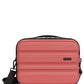 ANTLER - Vanity case - Clifton Luggage - Suitcase in Poppy - Toiletry Bag Secure - Suitcase With Two-way Zip Opening Branded Zip, Internal zip and Mesh Pockets - Luggage With Black Hardware Adjustable