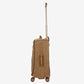 Bric's Suitcase Life Collection, Hand Luggage Suitcase with Zipper Pockets and 4 Wheels, Suede Effect, Dimensions 37x55x23, Camel