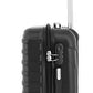 House Of Leather Cabin Size Suitcase Hard Shell Four Wheel Luggage Conney Black