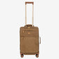 Bric's Suitcase Life Collection, Hand Luggage Suitcase with Zipper Pockets and 4 Wheels, Suede Effect, Dimensions 37x55x23, Camel