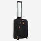 Bric's Expandable Cabin Trolley, X-Collection, Carry-on Suitcase with 2 Double Wheels, Durable and Ultra Light, Size: 39x55x20/23 cm, Black