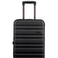 ANTLER - Cabin Suitcase - Clifton Luggage - Expandable Cabin, Black - 56x35x23, Lightweight Suitcase for Travel & Holidays - Carry On Suitcase with 4 Wheels & Twist Grip Handle - TSA Approved Locks