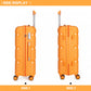 Kono Bright Hard Shell PP Suitcase 3 Pieces Set - Classic Collection - Orange