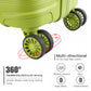 Kono Bright Hard Shell PP Suitcase 3 Pieces Set - Classic Collection - Green
