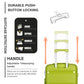 Kono Bright Hard Shell PP Suitcase 3 Pieces Set - Classic Collection - Green