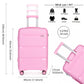 Kono 24 Inch Bright Hard Shell Pp Suitcase - Classic Collection - Pink