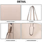 Miss Lulu Triple Compartment Tote Bag - Beige