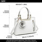 Miss Lulu PU Leather Rose Hanging Ornament Handbag - White