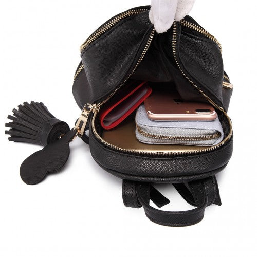 Miss Lulu Leather Look Small Fashion Backpack