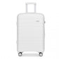 Kono 28 Inch Multi Texture Hard Shell Pp Suitcase - Classic Collection - White