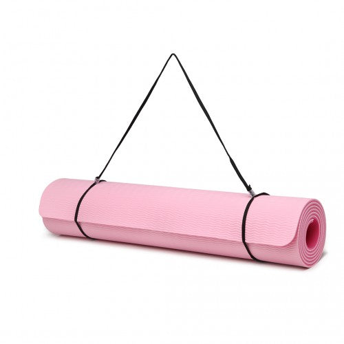 Kono TPE Non-Slip Classic Yoga Mat - Plum & Pink