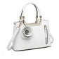 Miss Lulu PU Leather Rose Hanging Ornament Handbag - White