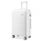 Kono 20 Inch Multi Texture Hard Shell PP Suitcase - Classic Collection - White